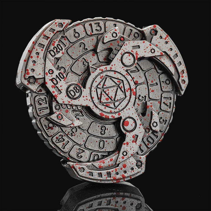 Skanto | 7-i-1 Fidget Spinner Polyhedral Metall Terninger