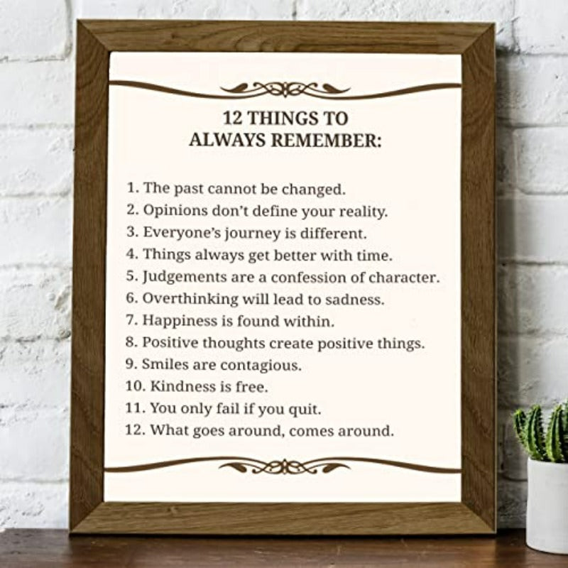 "12 Things to Always Remember" Poster | Skanto