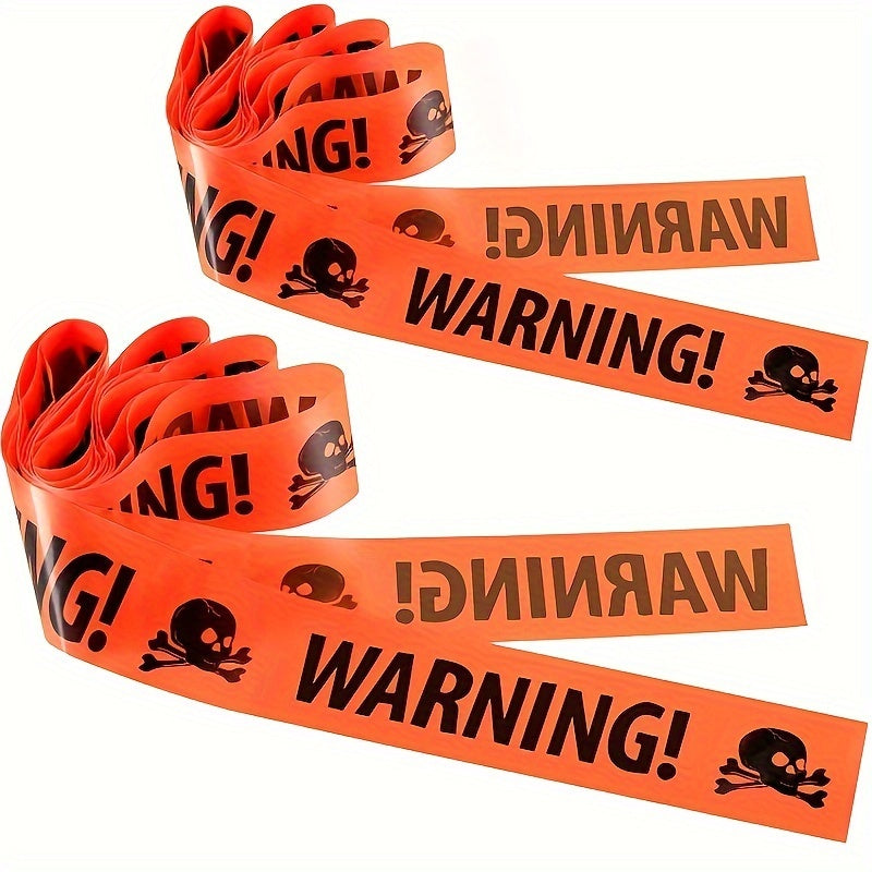 Skanto | Halloween Warning Tape Plastisk Skalle Banner