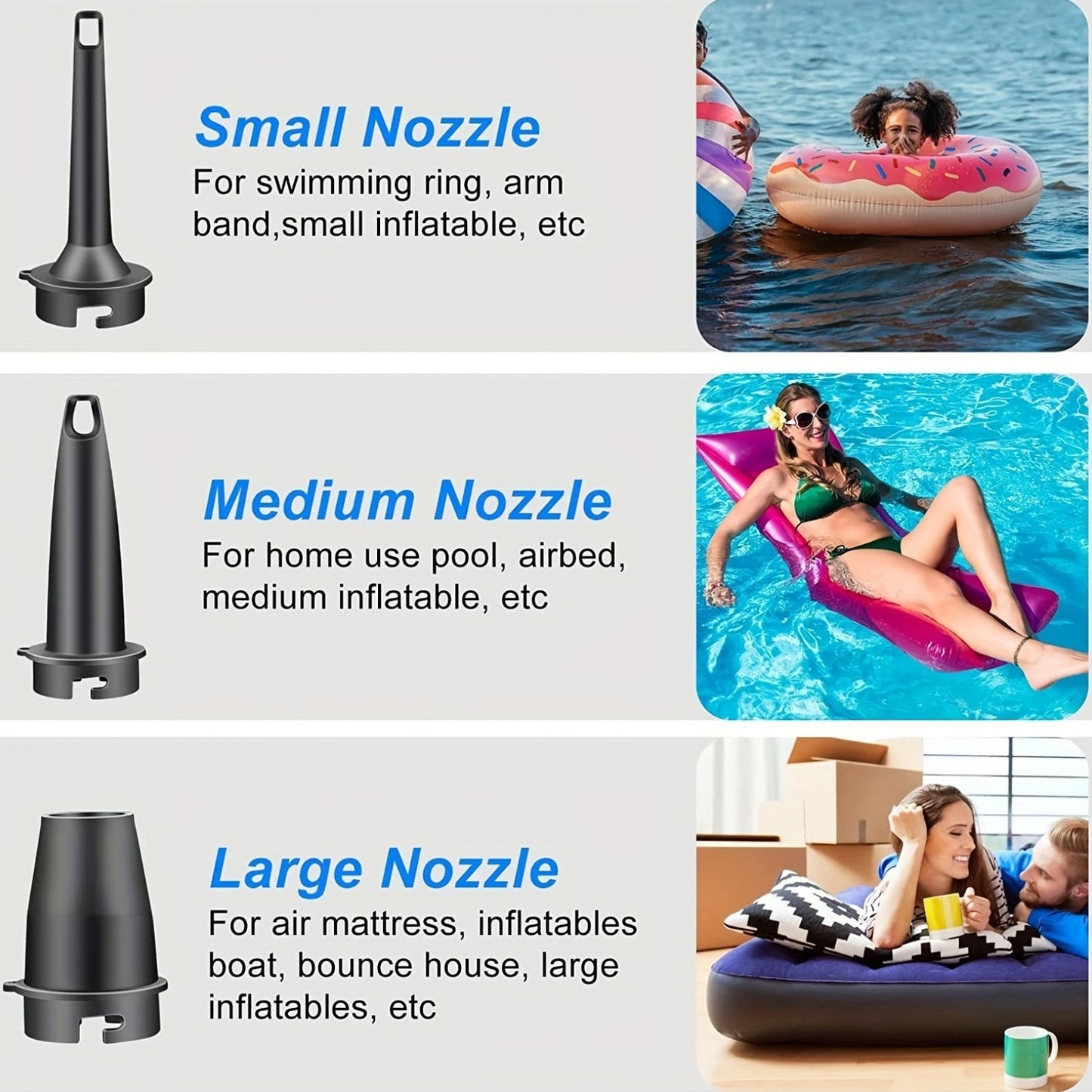 Norvo | Elektrisk Luftpumpe AirTrek Mini | USB Oppladbar & Trådløs | Kompakt & Robust | For Luftmadrasser & Utendørs