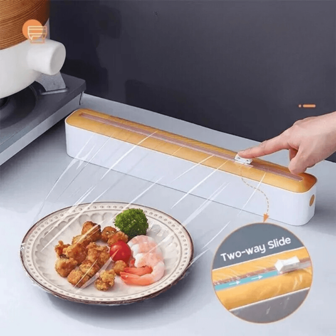 Skanto | Film dispenser med kniv for enkel kutting av mat og aluminiumsfolie