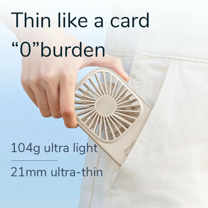 Mini Håndholdt USB Oppladbar Vifte med 3 Hastigheter, Bærbar Vippetørker & Skrivebordsstativ | Skanto