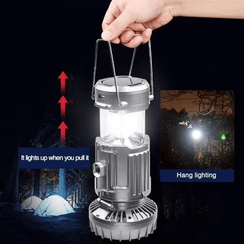 Portable Stretchable Solar Lithium Battery Electric Fan + Emergency Light | Skanto