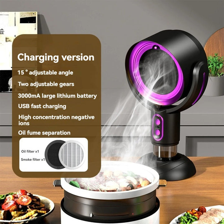 SmokeAway Venti – Tragbarer Luftreiniger-Ventilator med Ionenteknologi og USB-Ladegerät