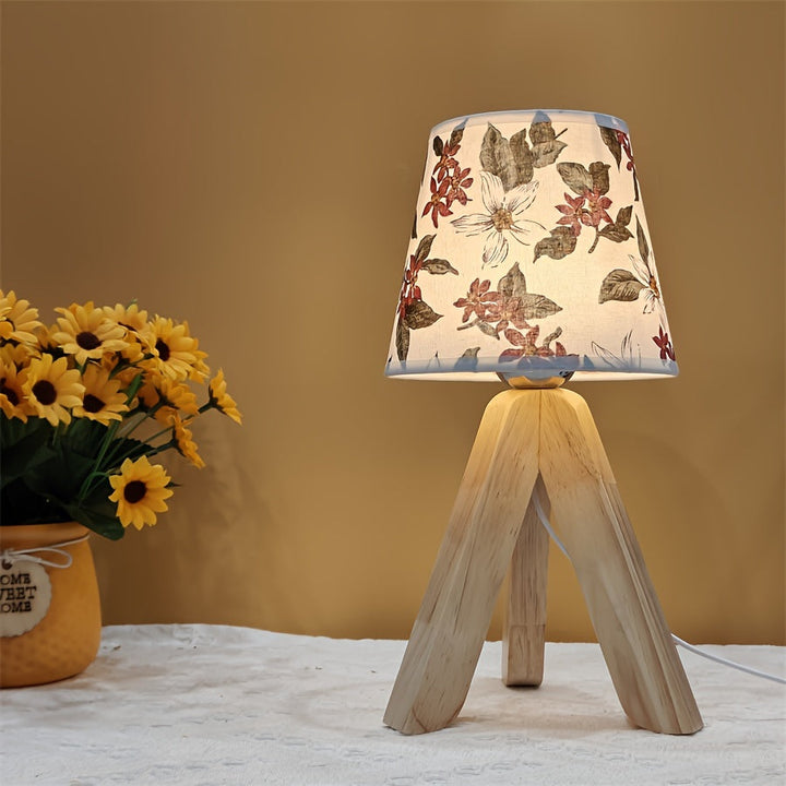 FloralGlow Lampe - Elegant LED Bordlampe med TreSkanto