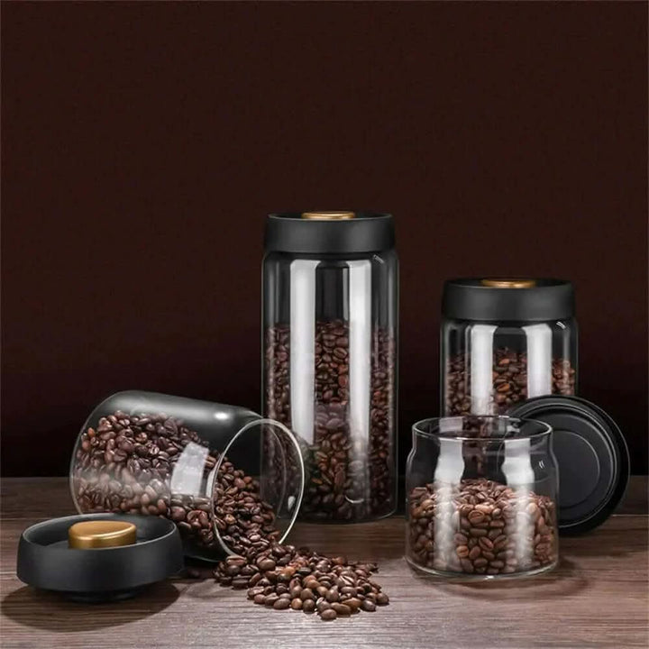 Skanto | Glass Kaffe Bønne Beholder – Lufttett Aroma Bevaringsglass