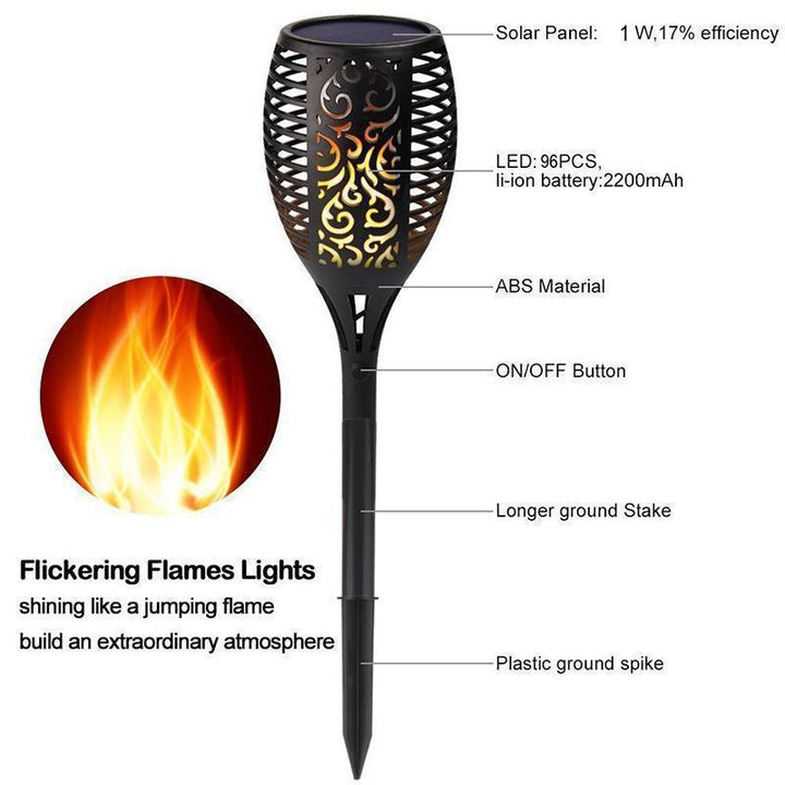 Skanto | LED Solcelle Stiftlys Dansende Flamme