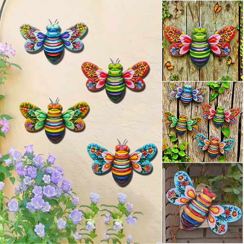 Skanto | Iron Bee Art Skulptur Hengende Veggdekorasjoner for Hage