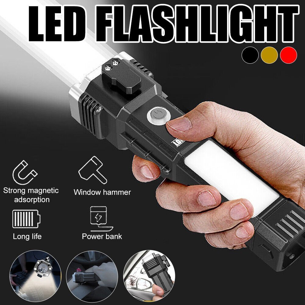Skanto | Super Bright Rechargeable LED Håndholdt Lommelykt Portabel Søkelys 4 Modus Ny