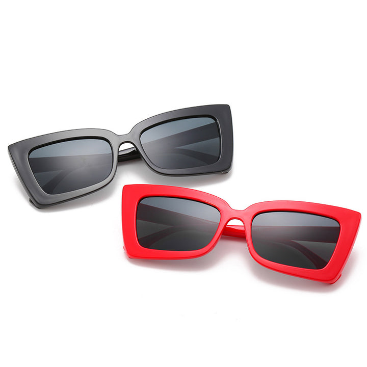 Dame Designer-solbrille med moderne geometrisk ramme Skanto