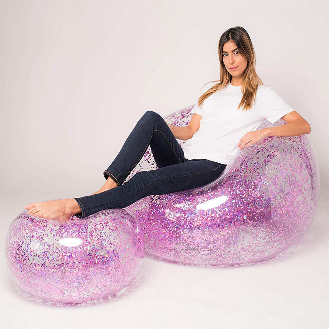 Unisex oppustbar lounge-badekar med glitrende design Skanto