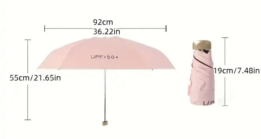 Skanto | Kompakt Mini-Paraply – Bærbar regn- og solbeskyttelse på farten