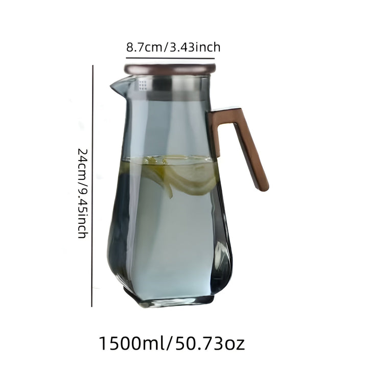Glass kanne med stor kapasitet – Varmeresistent og holdbar | Perfekt for vann og juice | Skanto