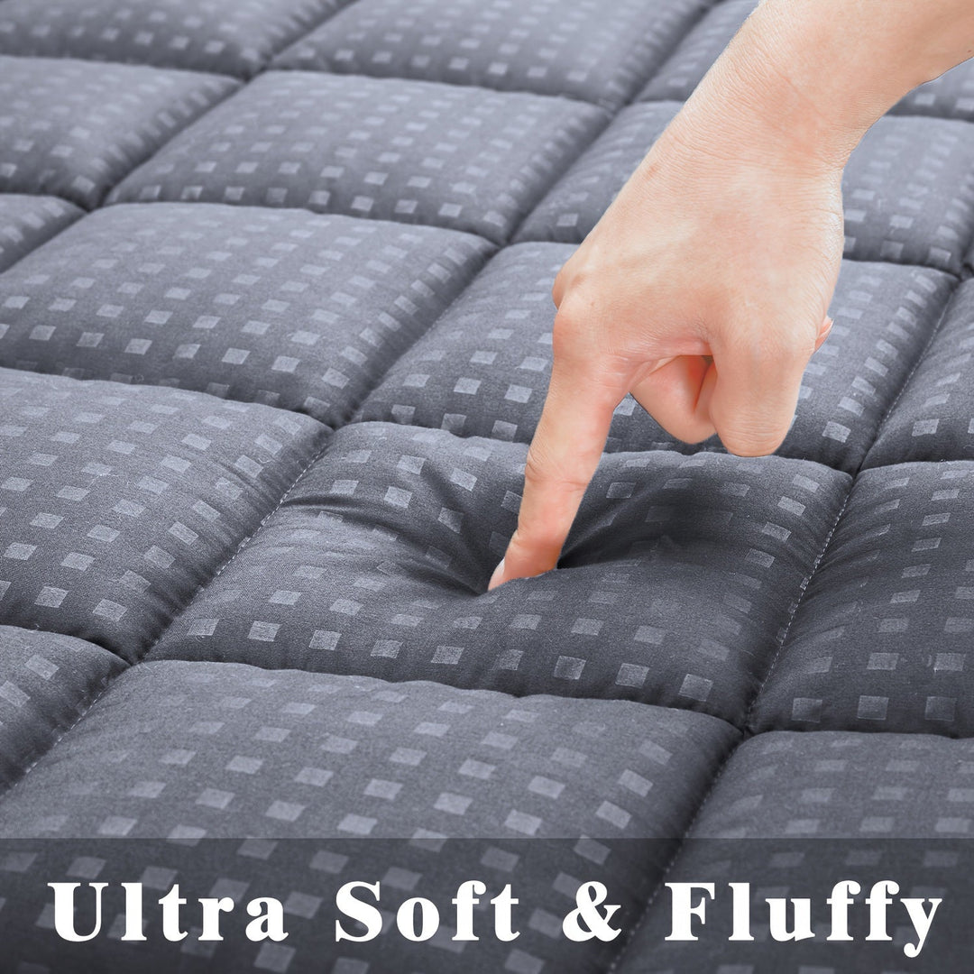 Ultimate Cooling Mattress Pad – Premium Quilted Pillow Top, Luxuriously Fluffy and Ultra-Breathable with Secure 14-18 Deep Pocket Cover – Enhanced Sleep Comfort, 1pc | Skanto
