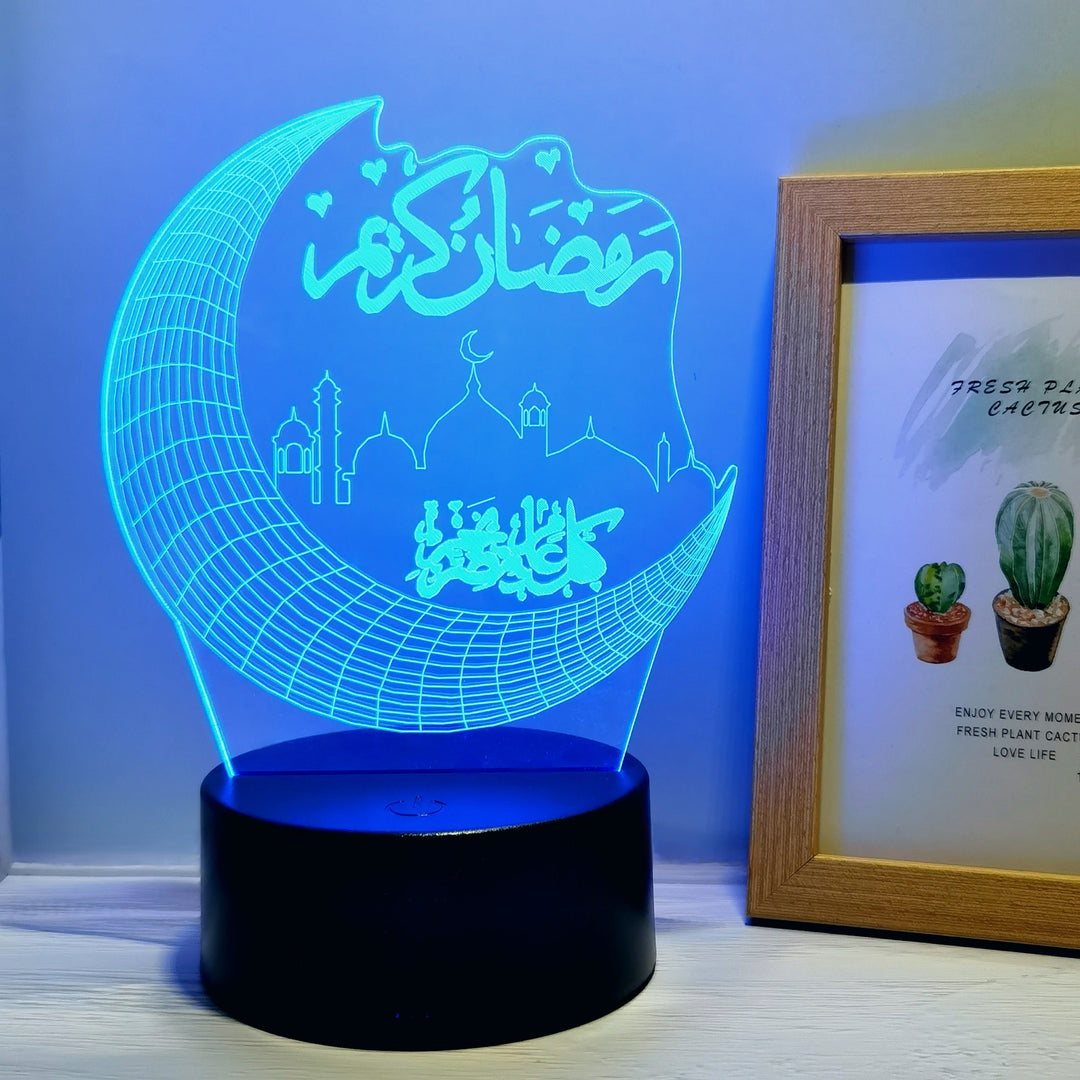 MoonPalace - 3D Farge Kveldslampe Touch Skanto