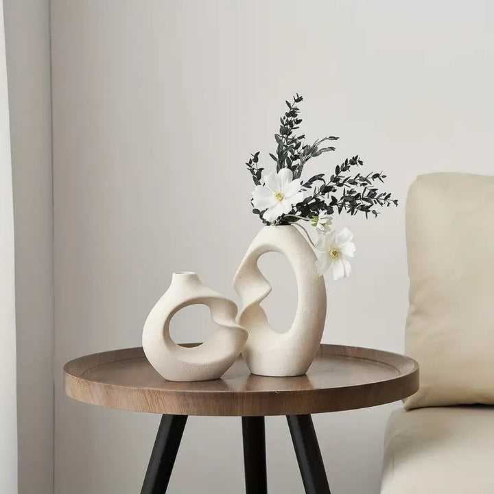 Moderne Asymmetrisk Skulptural Vase Sett Skanto