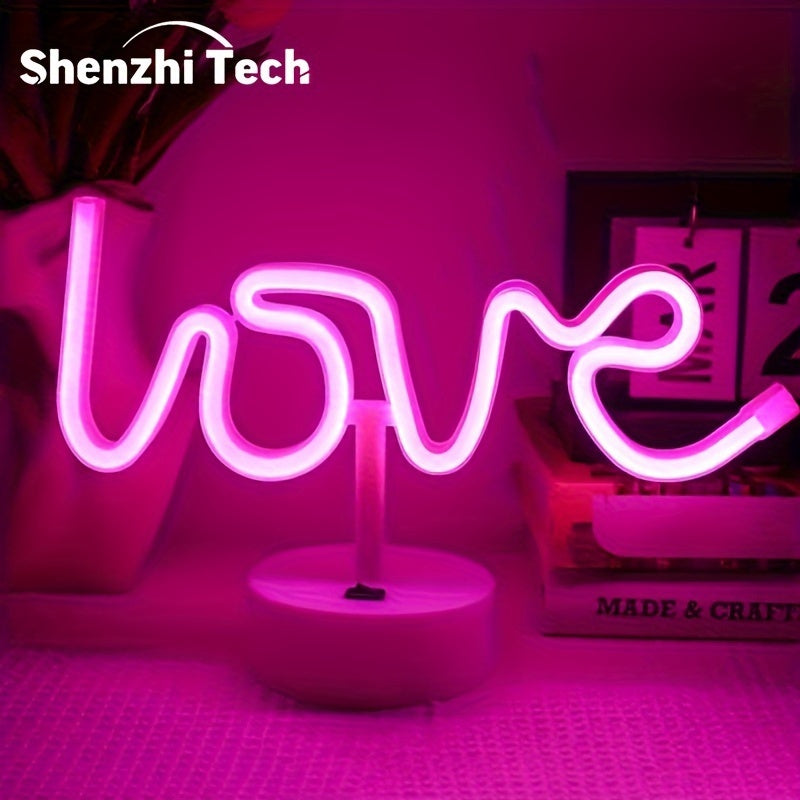 NeonLove Lampe – Belyst Neon Bordlampe for Fester Skanto