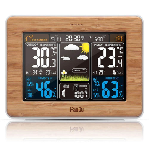 FanJu FJ3365 Smartwatch med Wettersteuerung og rettiche Farbdisplay