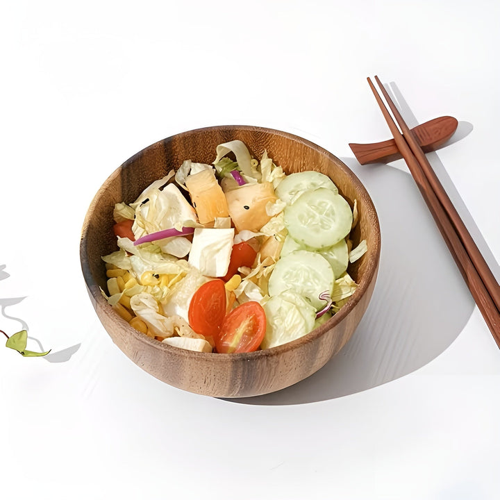 Serveringsskålsett i tre (4 deler) – ReusaSkantoe og håndlaget | Ideell til salat, suppe, ris og ramen