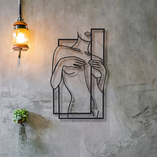 Skanto | LineaArt Metallveggdekorasjon - Moderne minimalistisk veggkunst for soverom