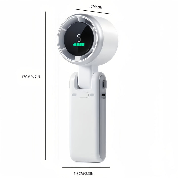 USB oppladbar håndholdt vifte med 5 hastigheter | Skanto