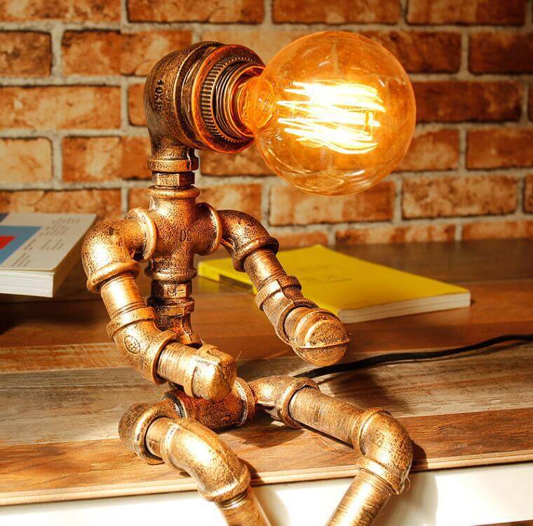 Norvo | Retro Industriell Design 1-Lys Robot Bordlamper