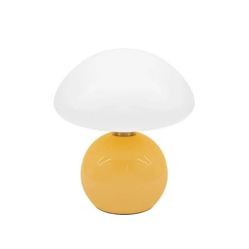 Moderne nattbordlampe med glasskjerm, designer LED bordlampe for soverommet | Skanto