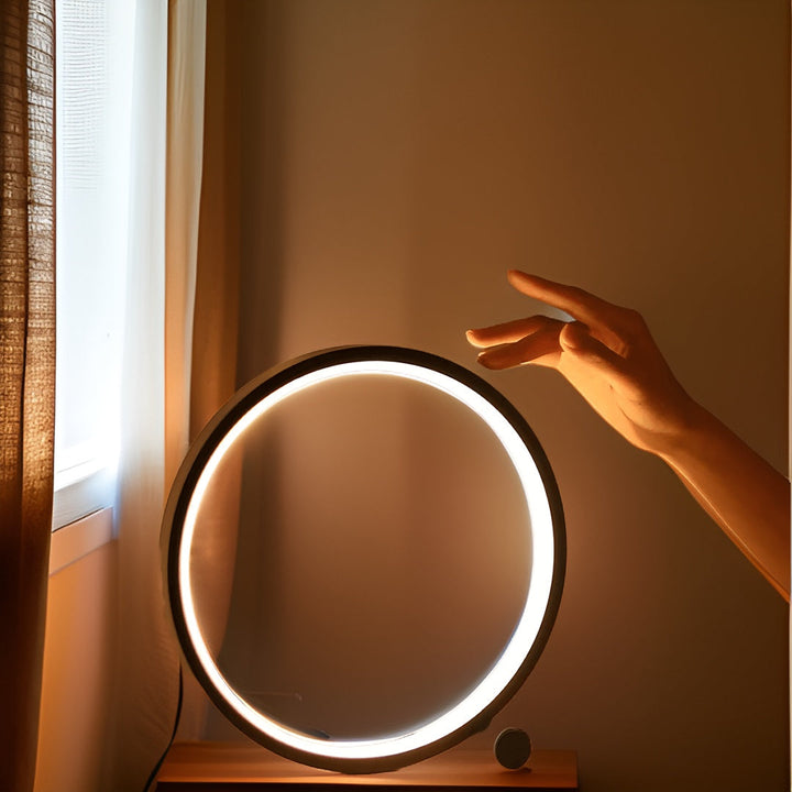 Minimalist Dimmbar Bordlampe - EclipseAura Lampe | Skanto