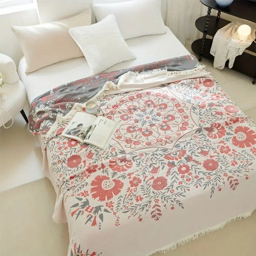 Skanto | Versailles-Inspirert Reversibel Blomsterpledd