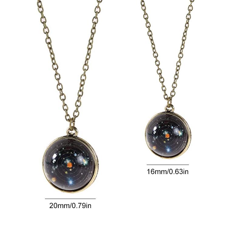 Skanto | Dobbeltsidig Glass Galaxy Halskjede