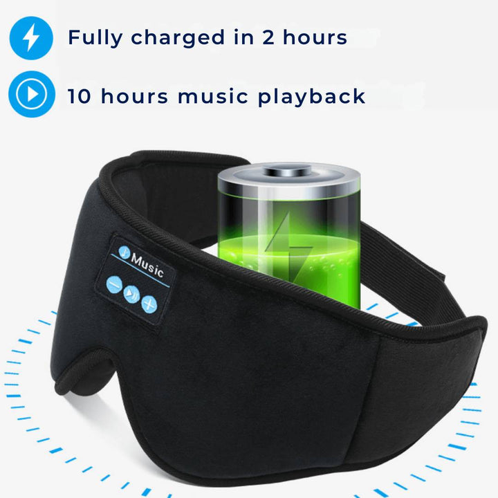DreamSounds Bluetooth Søvnmaske med innebygde hodetelefoner | for reise - meditasjon - lyse blokkering komfort Skanto