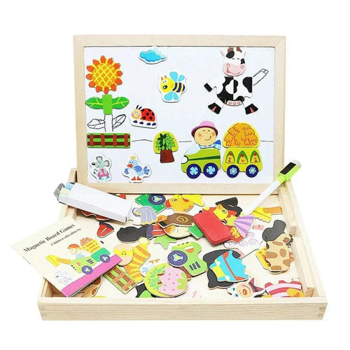 Skanto | MagniDraw Duo – Magnetisk tavle & tavle – Kreativt læringsspill for barn
