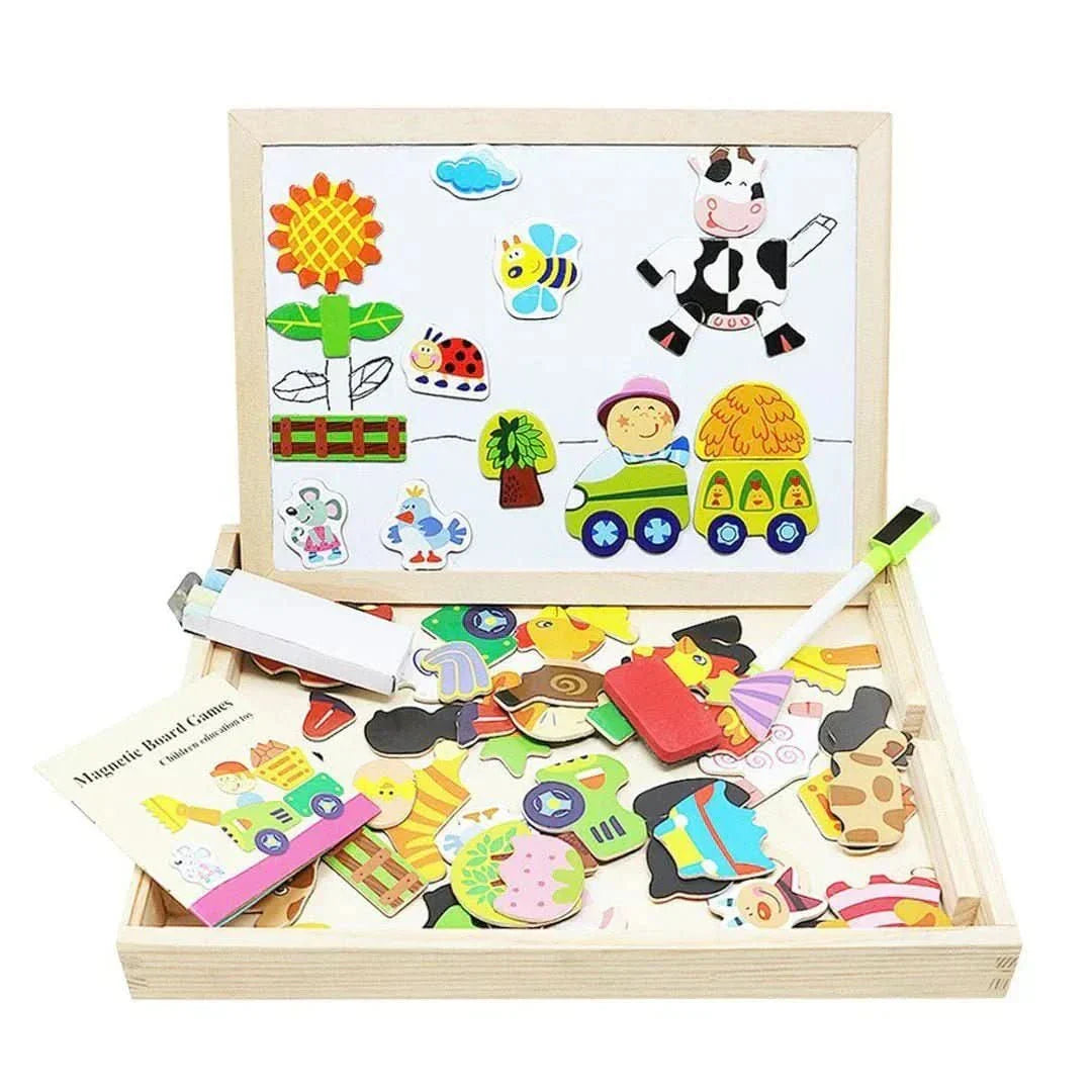 Skanto | MagniDraw Duo – Magnetisk tavle & tavle – Kreativt læringsspill for barn