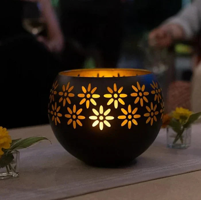 Skanto | Blomstermønster Lyslampe – Dekorativ LED Bordlampe for Stilfull Belysning