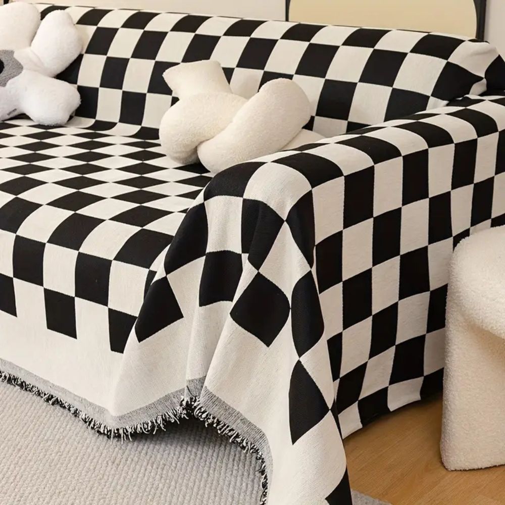 Skanto | Rutete Anti-Ripe Sofa Dekke
