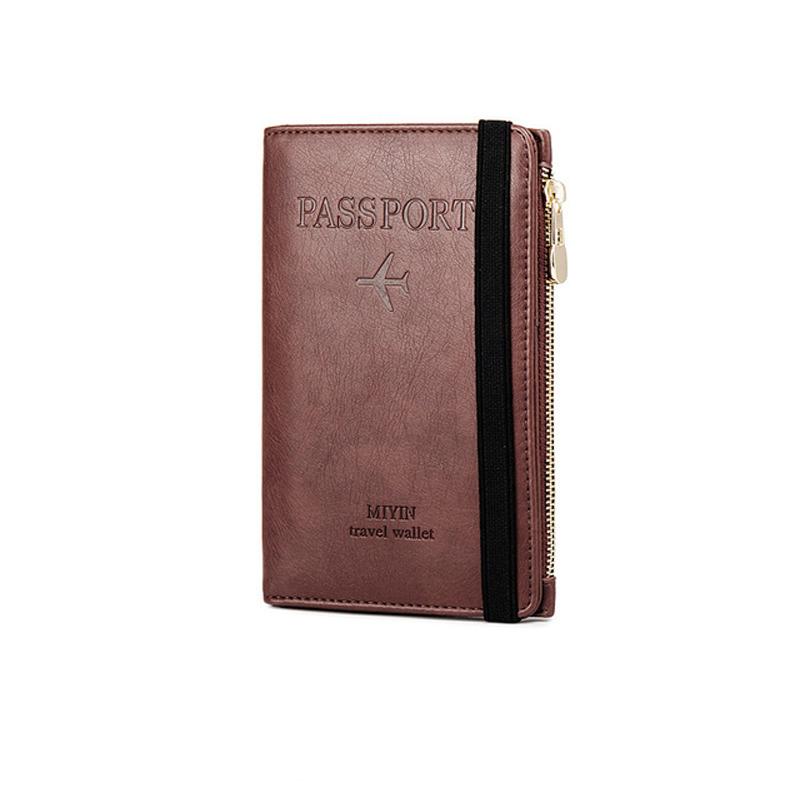 Men's Leather Passport Wallet with RFID Blocking | Skanto