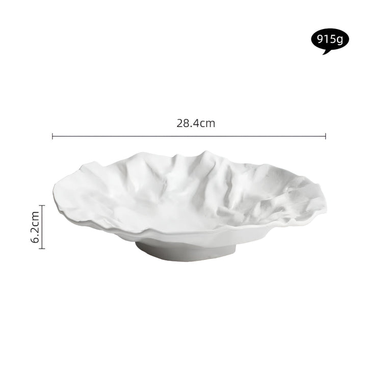 Skanto | Håndlaget krøllet papir keramikkplate