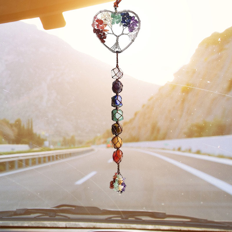 7 Chakra Stein Healing Crystal Tree of Life Dekorasjon | Skanto