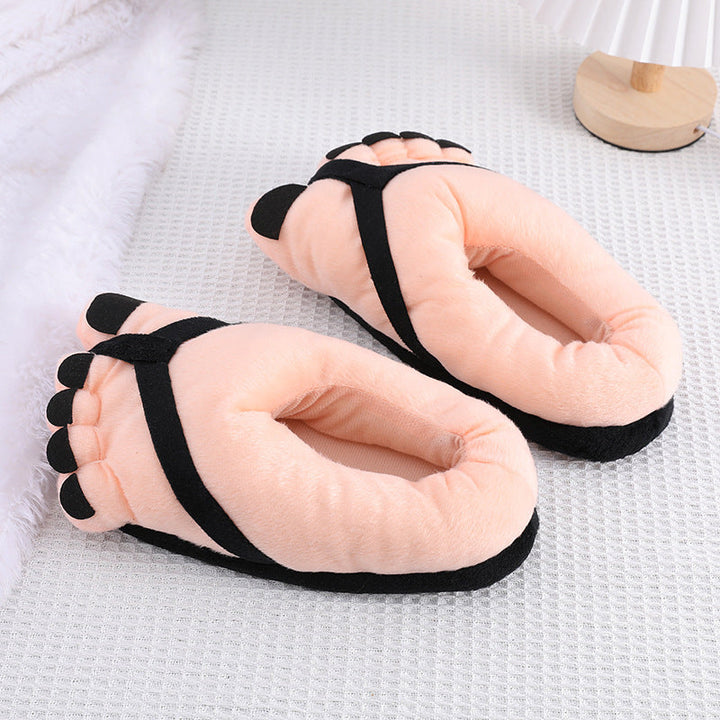 Skanto | Morsomme fotplush novitetssandaler