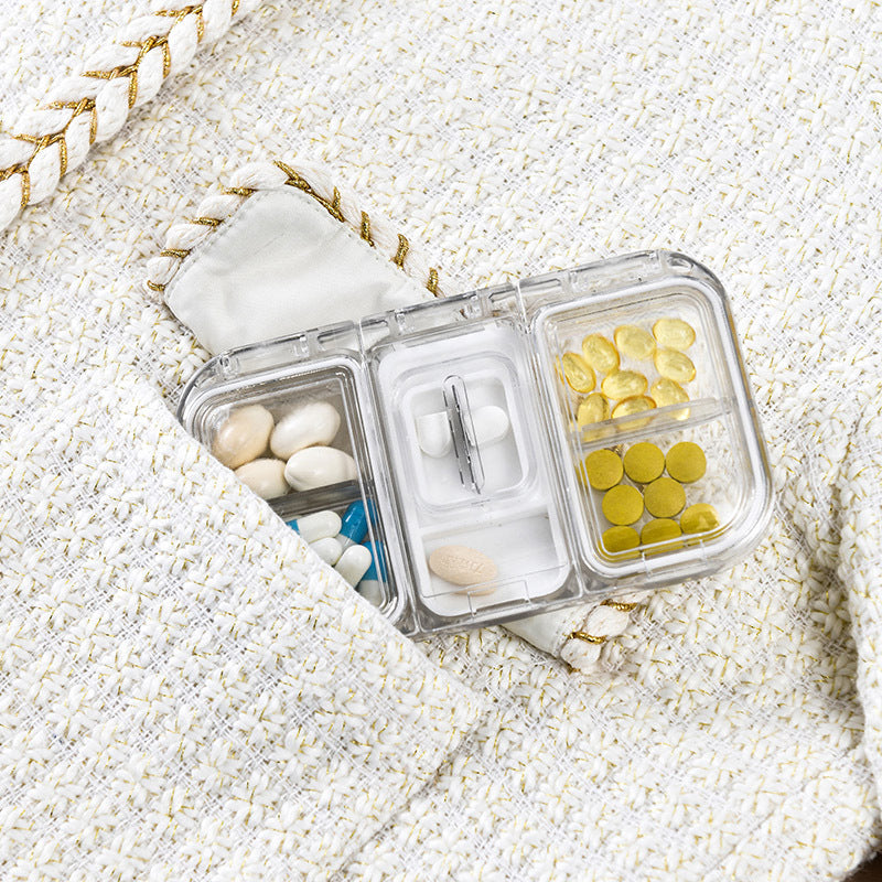 Rektangulær Pill Case Organizer Beholder | Skanto