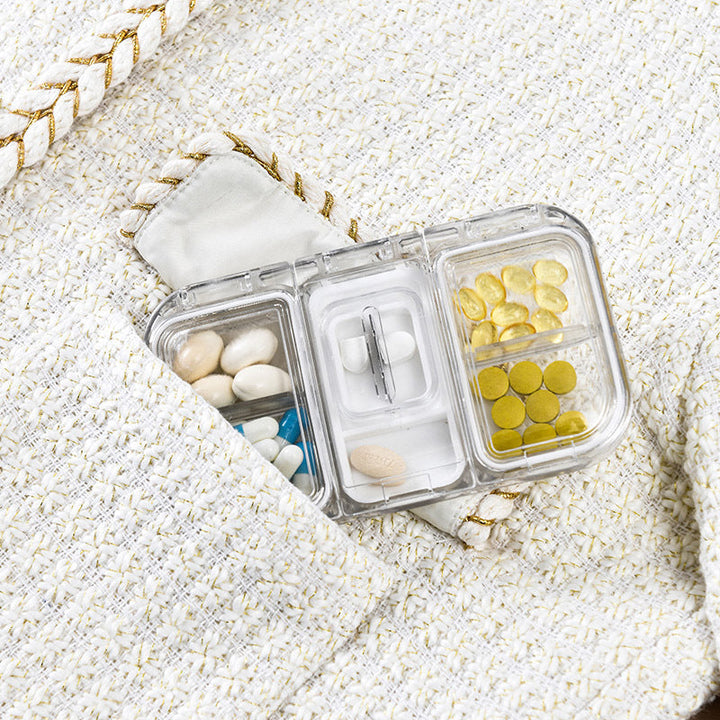 Rektangulær Pill Case Organizer Beholder | Skanto