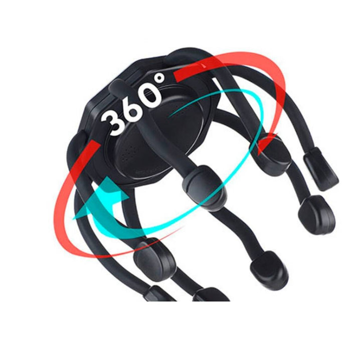 CalmFlow Smart Electric Octopus Hode Massager | Hodebunnsmassasje - Stresslettelse - Forbedret Søvn - Multi-retning Vibrasjons Hode Massager Skanto