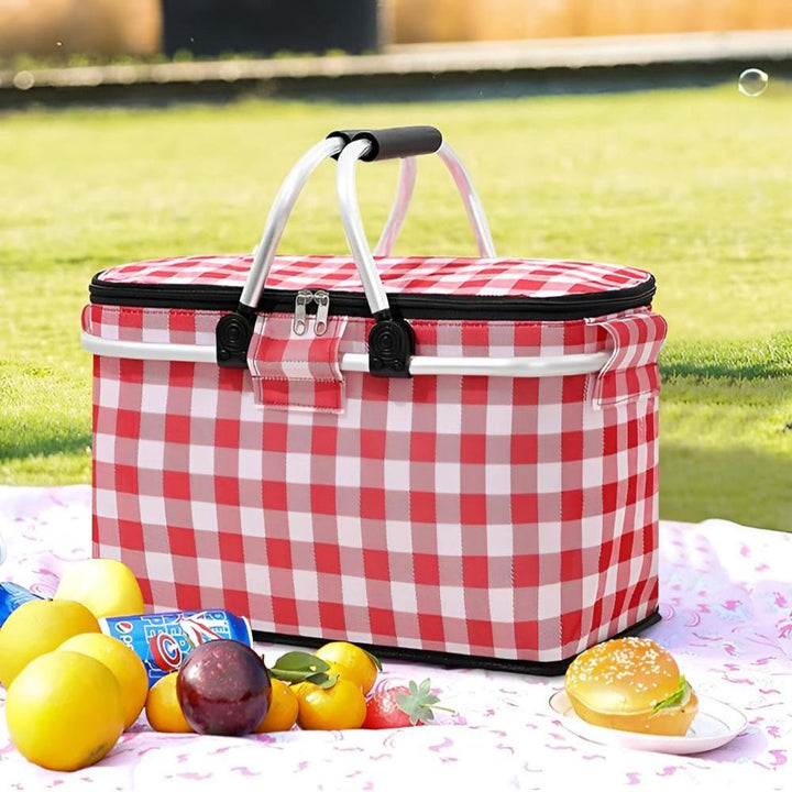 Skanto | Sammenleggbar Rutete Picknickkurv
