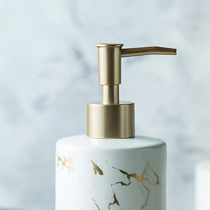 Gyllen marmor Luxus-Spender