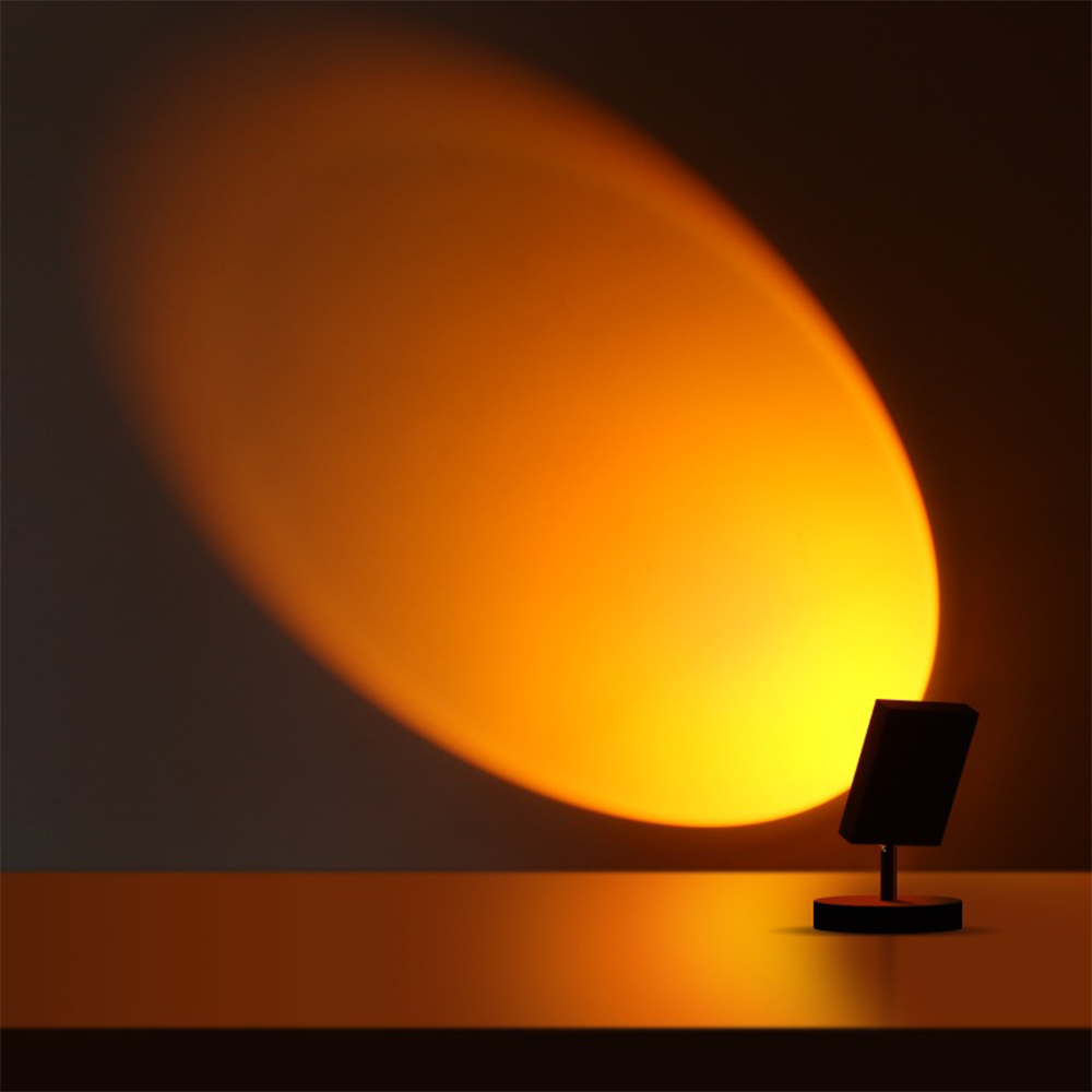 SunsetLuxe - Retro Sunset Bordlampe | Varm LED Ambient Belysning for Soverom og Stue | Skanto