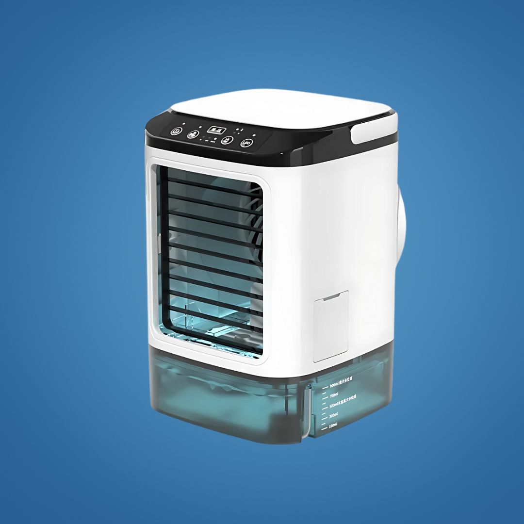 Stille 12W Kjølevifte – 900ml Tank – Energisparende – Bruk på Soverommet Skrivebord – Rask Kjøling – Søvnkomfort Skanto