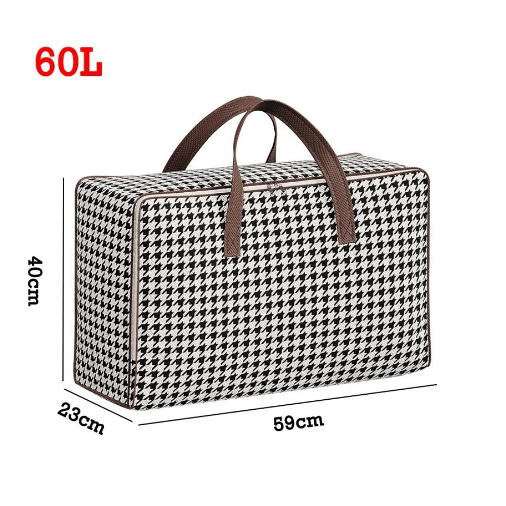 Skanto | Slitesterk stor kapasitet houndstooth lagringskoffert