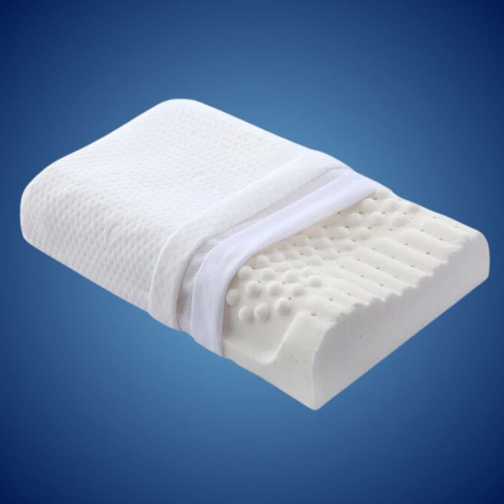 EcoNeck Comfort | 100% Naturlatex Ortopediskpute - for Nakke Smerte - Komfortabel og Støttende Pute - Bedre Søvn - Velvære Skanto