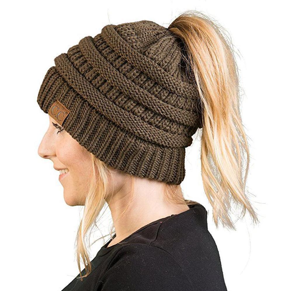 Knit hestehale lue | Skanto