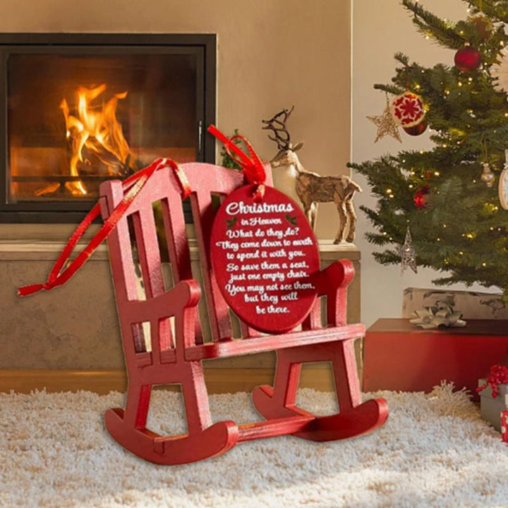 Skanto | Juletre Trehåndverk Lite Vuggende Stol Ornament